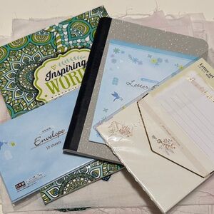 Colorful Stationery Set with Notebooks and Envelopes